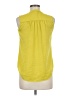 Vince Camuto 100% Polyester Yellow Sleeveless Blouse Size XS - photo 2