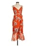 Bardot 100% Polyester Floral Orange Cocktail Dress Size 6 - photo 1