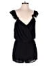 Lucca Couture 100% Polyester Solid Black Romper Size S - photo 1