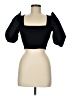 Zara 100% Cotton Black 3/4 Sleeve Top Size M - photo 1