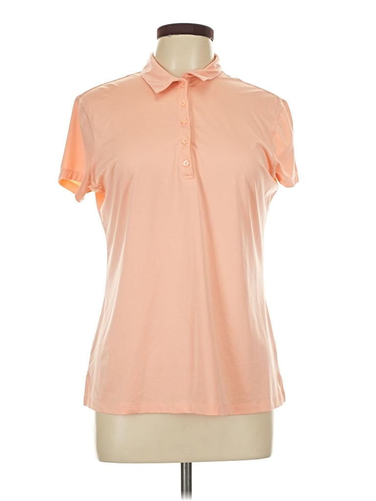 Pre-owned Columbia Short Sleeve Polo Shirt In Orange