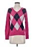 Bass 100% Cotton Argyle Pink Pullover Sweater Size S - photo 1