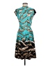 Purple Rain 100% Polyester Animal Print Teal Cocktail Dress Size M - photo 2