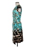 Purple Rain 100% Polyester Animal Print Teal Cocktail Dress Size M - photo 5
