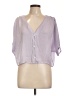Shein 100% Polyester Purple 3/4 Sleeve Blouse Size L - photo 1