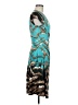 Purple Rain 100% Polyester Animal Print Teal Cocktail Dress Size M - photo 4