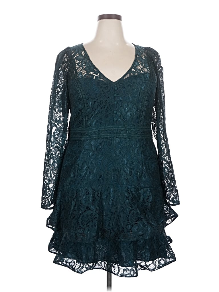 Pre-owned City Chic Cocktail Dress In Teal