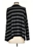 Linda Matthews Stripes Gray Black Pullover Sweater Size S - photo 2