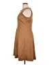Sandra Darren Solid Brown Casual Dress Size 14 - photo 5