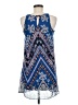 By & By 100% Polyester Print Blue Casual Dress Size S - photo 2