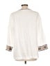John Mark 100% Linen White 3/4 Sleeve Blouse Size L - photo 2