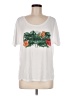 Bella White Short Sleeve Top Size M - photo 1