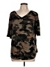 Bombom Camo Brown Short Sleeve Top Size L - photo 1