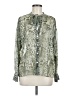 Zara Animal Print Green Long Sleeve Blouse Size M - photo 1
