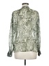 Zara Animal Print Green Long Sleeve Blouse Size M - photo 2