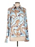 Boston Proper Paisley Blue Long Sleeve Blouse Size 10 - photo 1
