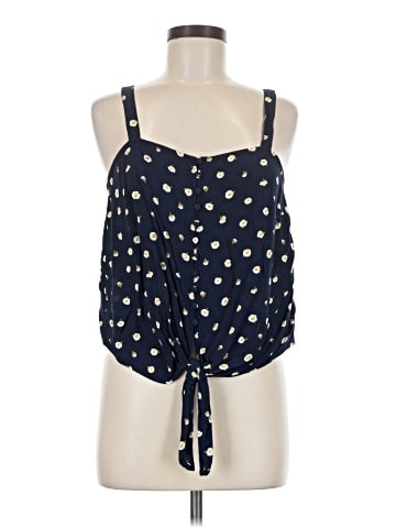 Madewell Button-Front Tie Tank in Daisy Dots (view 1)