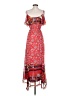 One September 100% Polyester Paisley Red Casual Dress Size S - photo 2