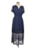 Simplee 100% Polyester Blue Casual Dress Size L - photo 1