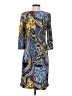 DressBarn Paisley Blue Casual Dress Size 4 - photo 2