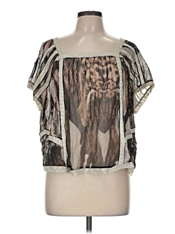 ALLSAINTS Spitalfields Short Sleeve Silk Top (view 1)