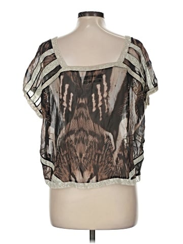 ALLSAINTS Spitalfields Short Sleeve Silk Top (view 2)
