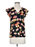 C&E Lifestyle 100% Polyester Black Short Sleeve Blouse Size XS - photo 1