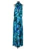 Xscape 100% Polyester Tropical Blue Cocktail Dress Size 14 - photo 2