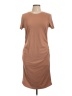 Ekouaer Solid Brown Casual Dress Size L - photo 1