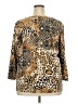 Ruby Rd. Animal Print Gold 3/4 Sleeve Blouse Size 2X - photo 2
