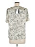 Pleione 100% Polyester Silver Short Sleeve Blouse Size M - photo 2