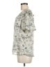 Pleione 100% Polyester Silver Short Sleeve Blouse Size M - photo 5