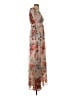 Lulus 100% Polyester Floral Pink Tan Cocktail Dress Size S - photo 4