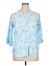 Escapada 100% Rayon Blue 3/4 Sleeve Blouse Size XL - photo 1