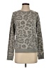 Lucky Brand Animal Print Gray Pullover Sweater Size S - photo 1