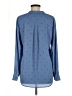 Ann Taylor 100% Polyester Blue Long Sleeve Blouse Size M - photo 2