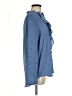 Ann Taylor 100% Polyester Blue Long Sleeve Blouse Size M - photo 4