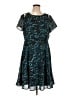 Torrid 100% Polyester Teal Cocktail Dress Size 12 Plus - photo 1