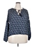 Joie 100% Rayon Blue 3/4 Sleeve Blouse Size 2X - photo 1