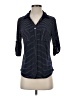 Atelier Stripes Blue 3/4 Sleeve Button-Down Shirt Size S - photo 1