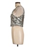 Mable 100% Polyester Silver Sleeveless Top Size L - photo 5
