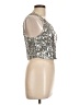 Mable 100% Polyester Silver Sleeveless Top Size L - photo 4