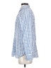 Sweet Salt Checkered-gingham Blue Long Sleeve Blouse Size XS - photo 5