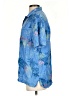 Unbranded 100% Silk Tropical Blue Short Sleeve Silk Top Size S - photo 5