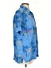 Unbranded 100% Silk Tropical Blue Short Sleeve Silk Top Size S - photo 4