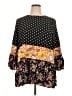 Calessa 100% Rayon Black 3/4 Sleeve Blouse Size XL - photo 1