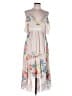 Unbranded 100% Polyester Floral Gray Tan Cocktail Dress Size S - photo 1