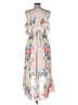 Unbranded 100% Polyester Floral Gray Tan Cocktail Dress Size S - photo 2