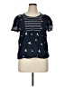 Lucky Brand 100% Cotton Blue Short Sleeve Top Size XL - photo 1