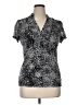 AB Studio Tweed Silver Short Sleeve Polo Size XL - photo 1